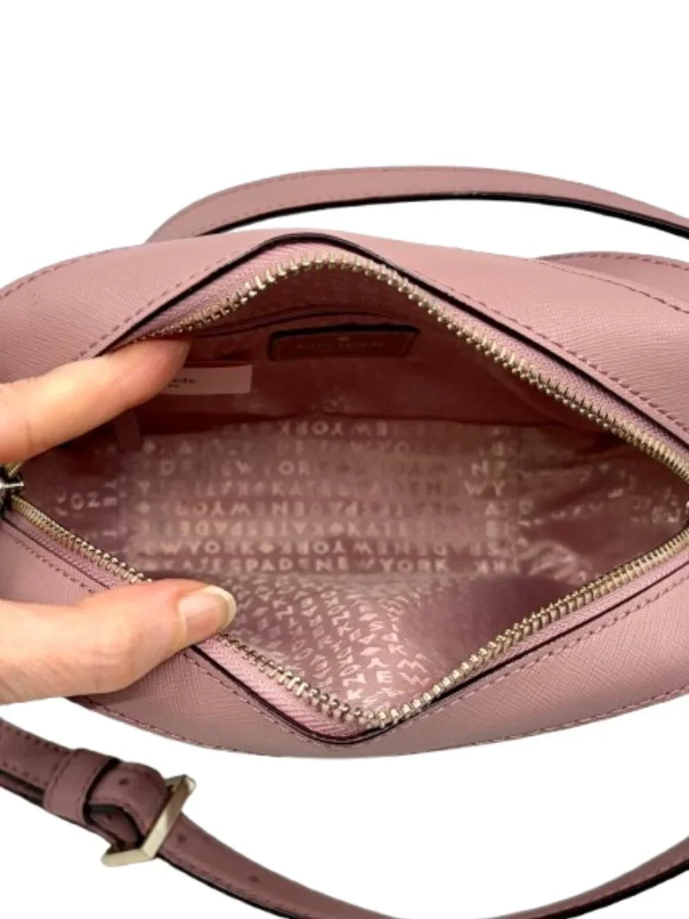 KATE SPADE~Newbury Lane~SAFFIANO LEATHER CROSSBODY CAMMIE BAG ROSE PINK NEAR NEW